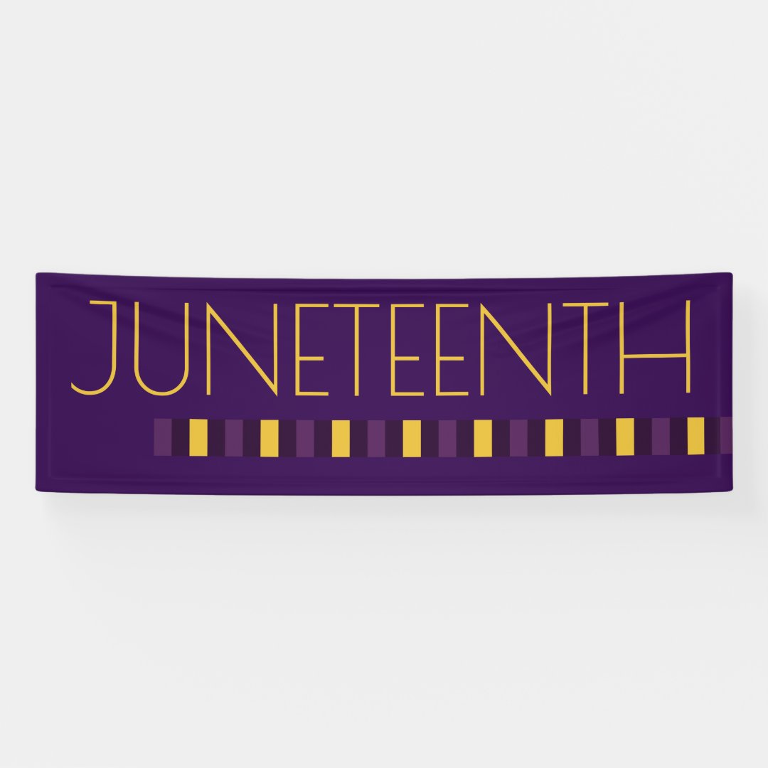 Juneteenth Purple Yellow Freedom Celebration Banner | Zazzle