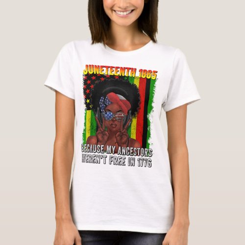 Juneteenth Queen African American Women T_Shirt