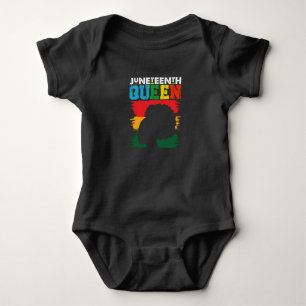 Juneteenth Queen Black Afro Melanin Girl  Baby Bodysuit