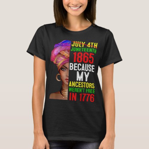 Juneteenth Queen Melanin Cute African American Wom T_Shirt