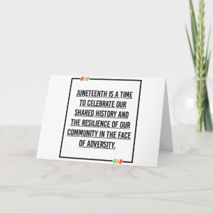 Juneteenth Quotes, Freedom of African American. Card