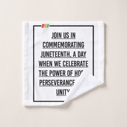 Juneteenth Quotes Freedom of African American Wash Cloth