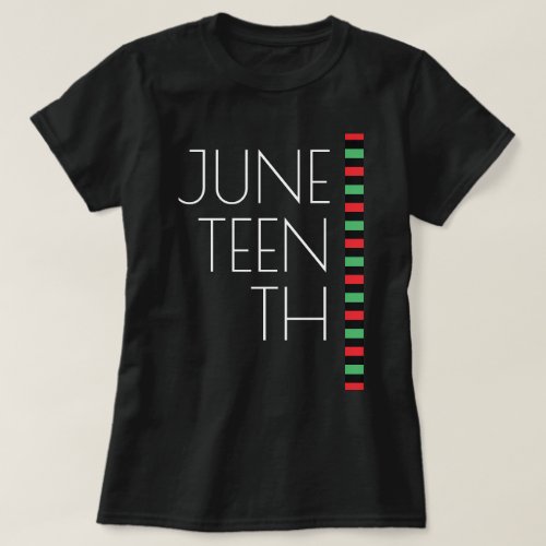 Juneteenth Red Black Green Celebration T_Shirt