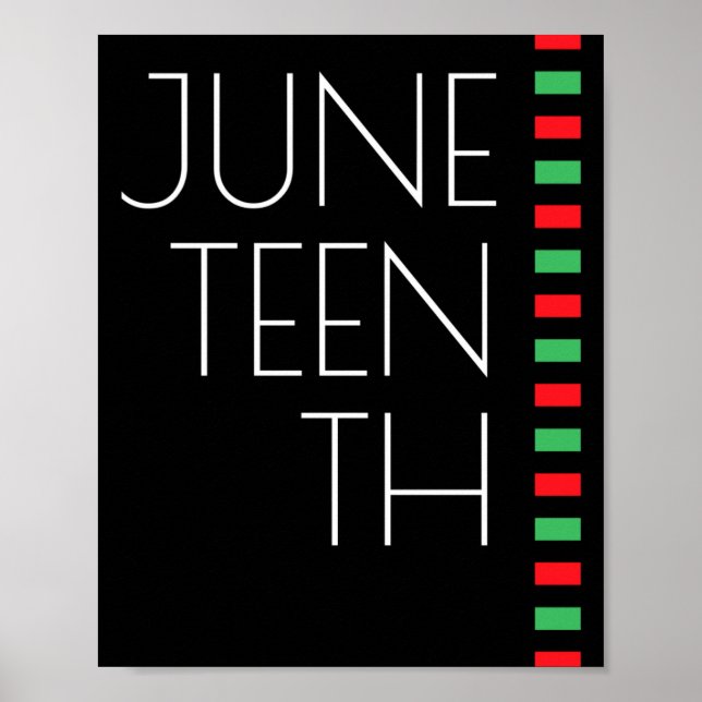 juneteenth red black green freedom baby poster (Front)