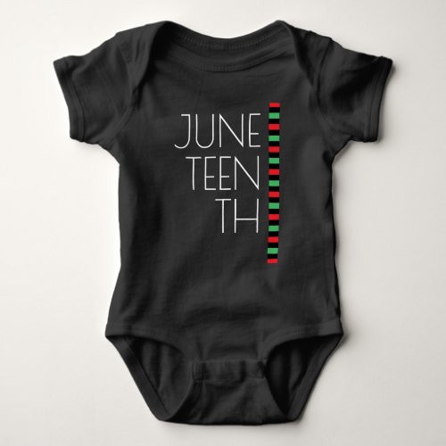 Juneteenth Red Black Green Freedom Celebration Baby Bodysuit