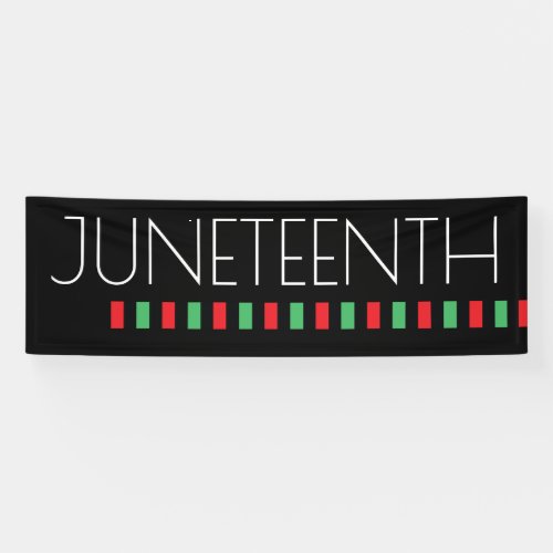 Juneteenth Red Black Green Freedom Celebration Banner