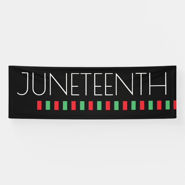 Juneteenth Red Black Green Freedom Celebration Banner (Horizontal)