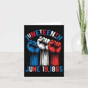 Juneteenth Red White Blue Flag Colors 19 June 1865 Card