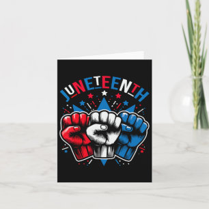 Juneteenth Red White Blue Flag Colors Card