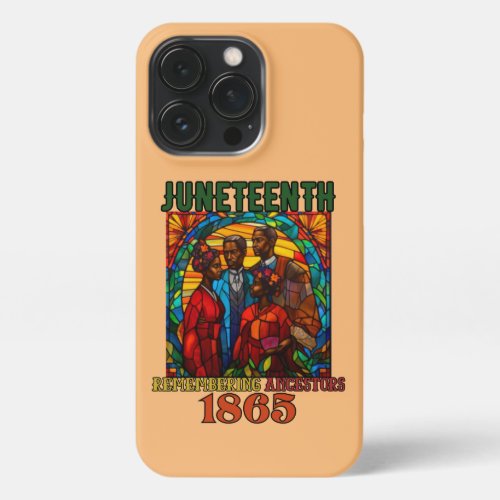 Juneteenth Remembering Ancestors stained glass iPhone 13 Pro Case