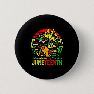 Juneteenth Remembering My Ancestors Black Women Bl Button
