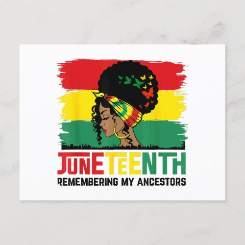 Juneteenth Remembering My Ancestors Celebrate Blac Postcard