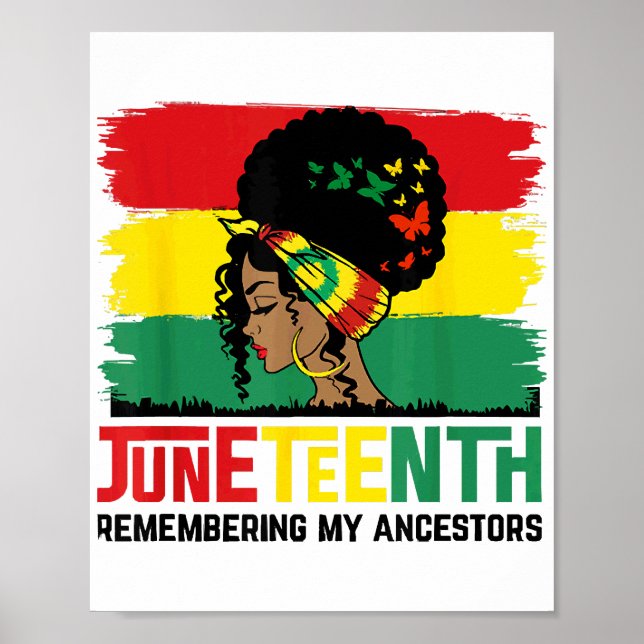 Juneteenth Remembering My Ancestors Celebrate Blac Poster (Front)