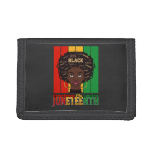 Juneteenth Remembering My Ancestors Girl Melanin Trifold Wallet