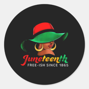 Juneteenth Shirts Women Celebrating Black Freedom Classic Round Sticker