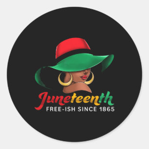 Juneteenth Shirts Women Celebrating Black Freedom Classic Round Sticker