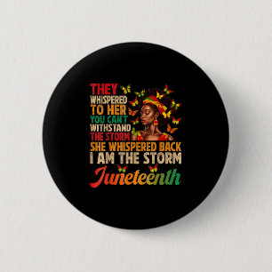 Juneteenth Shirts Women I Am The Storm Black Freed Button