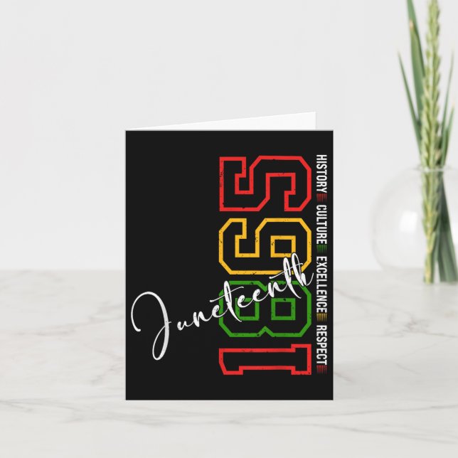 Juneteenth Shirts Women Men African American Junet Card (Front)