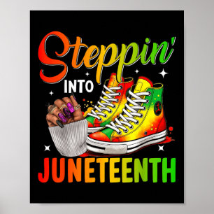 Juneteenth Shirts Women Stepping Into Juneteenth B Poster