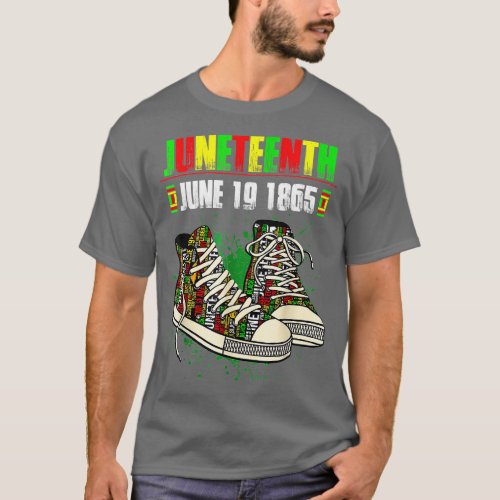 Juneteenth Shoes Black Pride African American Inde T_Shirt