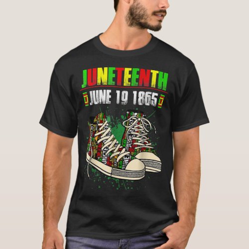 Juneteenth Shoes Black Pride African American Inde T_Shirt