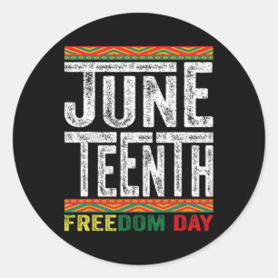 Juneteenth Since 1865 Black History Month Freedom Classic Round Sticker