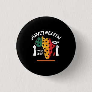 Juneteenth Since June 19th 1865 T-shirt Free Ish Button