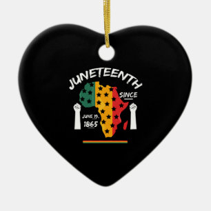 Juneteenth Since June 19th 1865 T-shirt Free Ish Ceramic Ornament