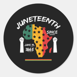 Juneteenth Since June 19th 1865 T-shirt Free Ish Classic Round Sticker