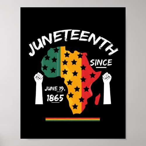 Juneteenth Since June 19th 1865 T_shirt Free Ish Poster