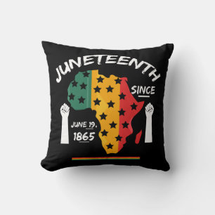 Juneteenth Since June 19th 1865 T-shirt Free Ish Throw Pillow