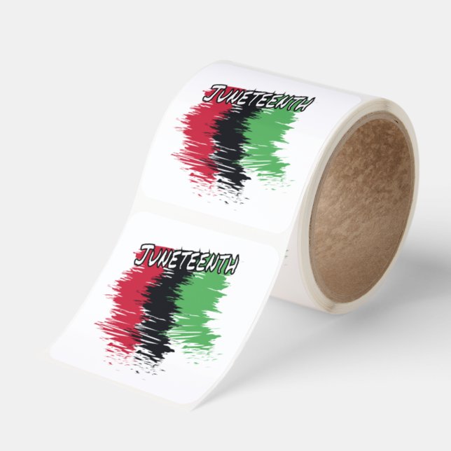 Juneteenth Square Sticker (Roll)