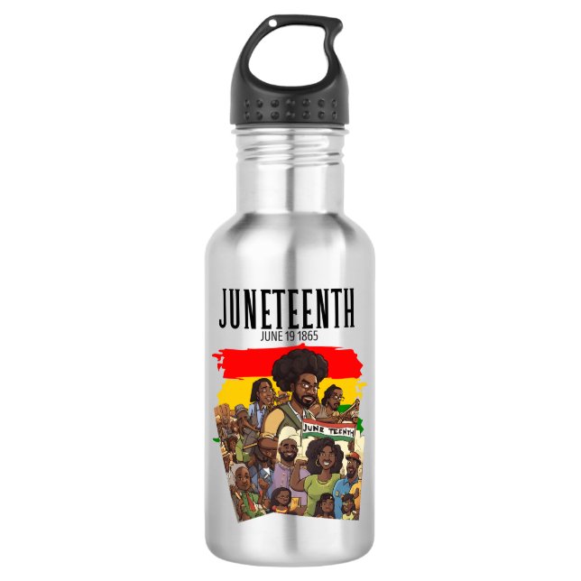 Juneteenth Stainless Steel Water Bottle (Front)