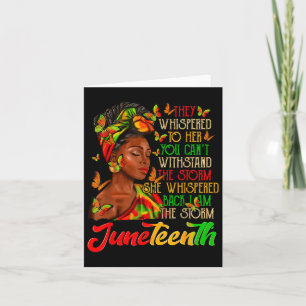 Juneteenth Storm Black Black History Month Card