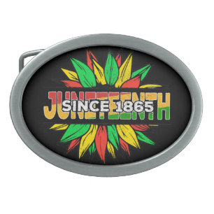 Juneteenth Sunflower 1865 Emancipation Belt Buckle