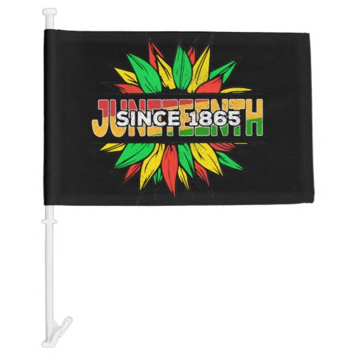 Juneteenth Sunflower 1865 Emancipation Car Flag