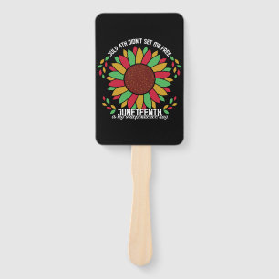 Juneteenth Sunflower Hand Fan