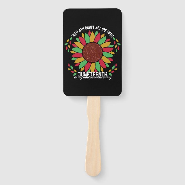 Juneteenth Sunflower Hand Fan (Front)