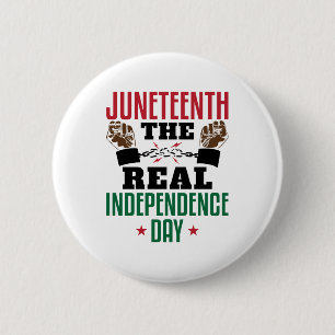 Juneteenth The Real Independence Day Button