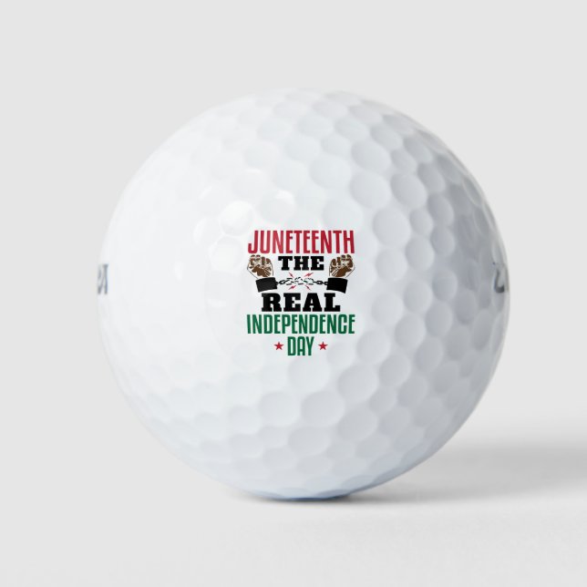 Juneteenth The Real Independence Day Golf Balls (Front)