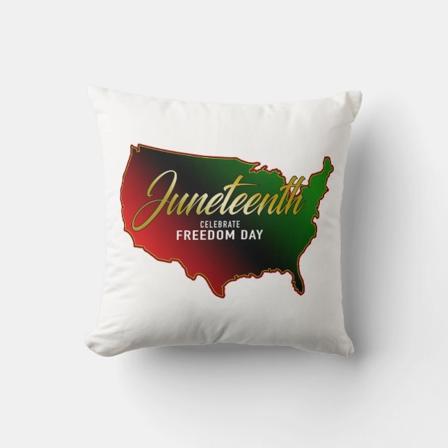 Juneteenth Throw Pillow (Front)