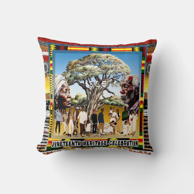 Juneteenth Throw Pillow (Front)