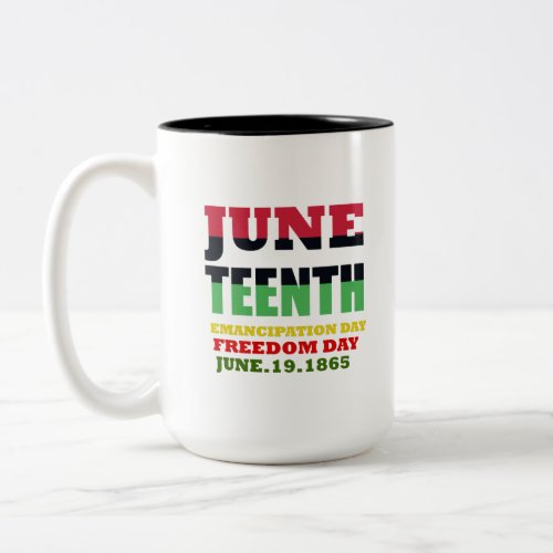 Juneteenth  Two_Tone coffee mug