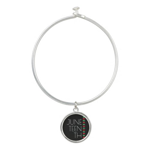 Juneteenth Typography Bangle Bracelet