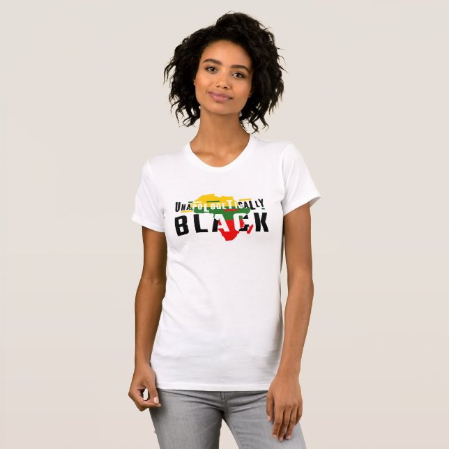 Juneteenth - Unapologetically Black - Over Africa  T-Shirt (Front Full)