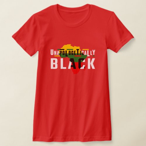 Juneteenth _ Unapologetically Black _ Over Africa  T_Shirt