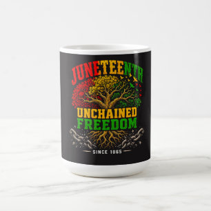 Juneteenth Unchained Freedom Heritage Tree Coffee Mug