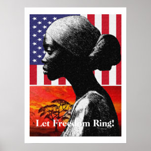 Juneteenth Urban Rhythm: Afrocentric Giclee Poster