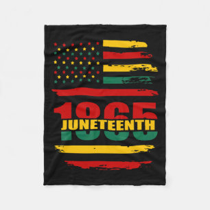 juneteenth us flag ish since 1865 black histo fleece blanket