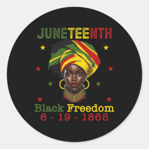 Juneteenth Usa African American Melanin Black Hist Classic Round Sticker
